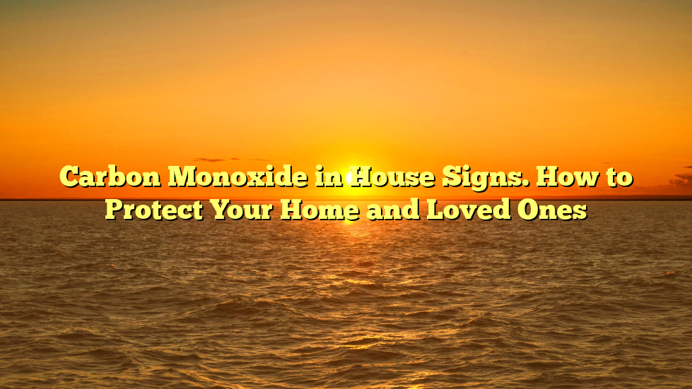 Carbon Monoxide in House Signs. How to Protect Your Home and Loved Ones